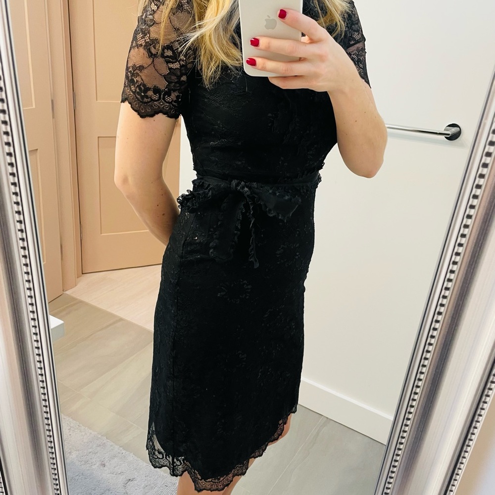 BCBC MaxAzria Black lace overlay dress, beautiful condition